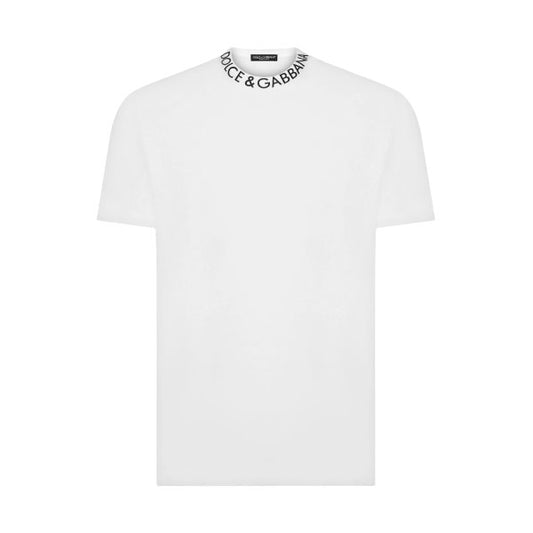 DOLCE & GABBANA ROUND-NECK T-SHIRT WITH DOLCE&GABBANA PRINT – DT004