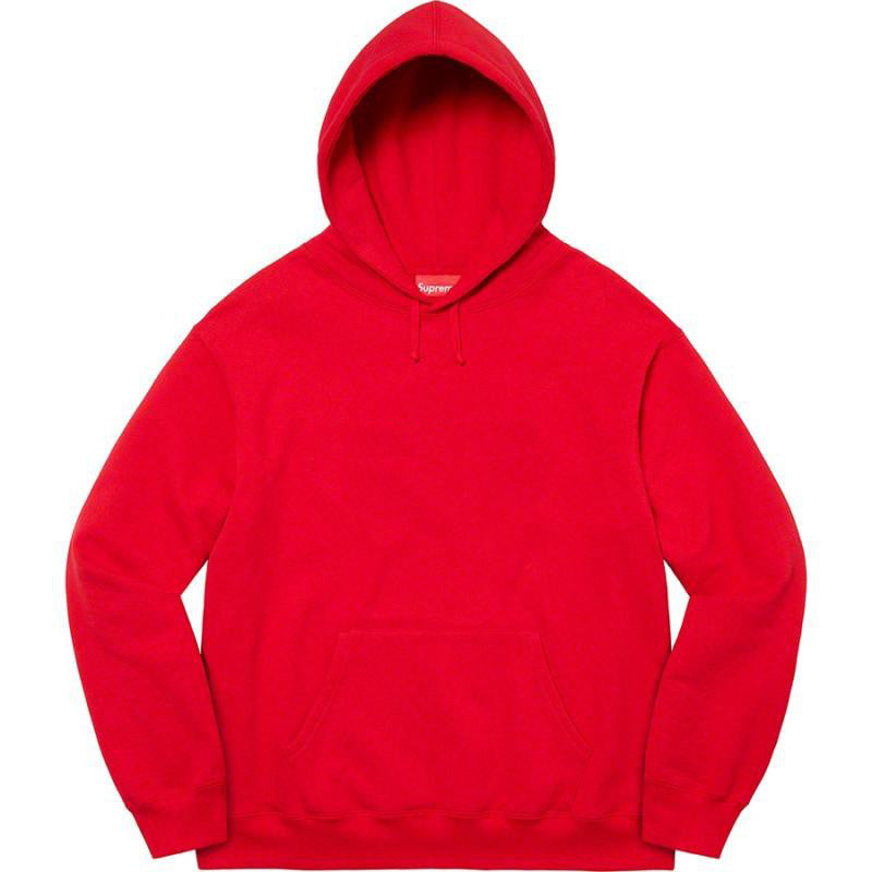 Supreme Satin Applique Hooded Sweatshirt Red