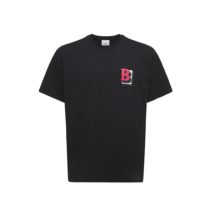 BURBERRY LETTER GRAPHIC COTTON OVERSIZED T-SHIRT – BRS018