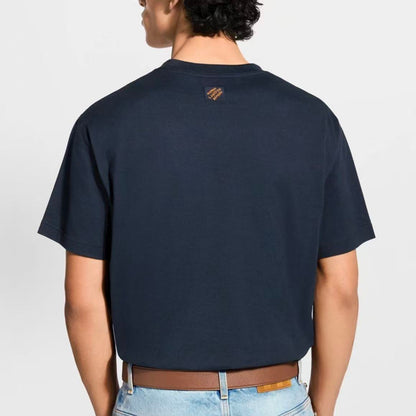 LOUIS VUITTON FW26 Autumn-Winter Collection Solid Letter Logo Round-neck T-Shirt for Men