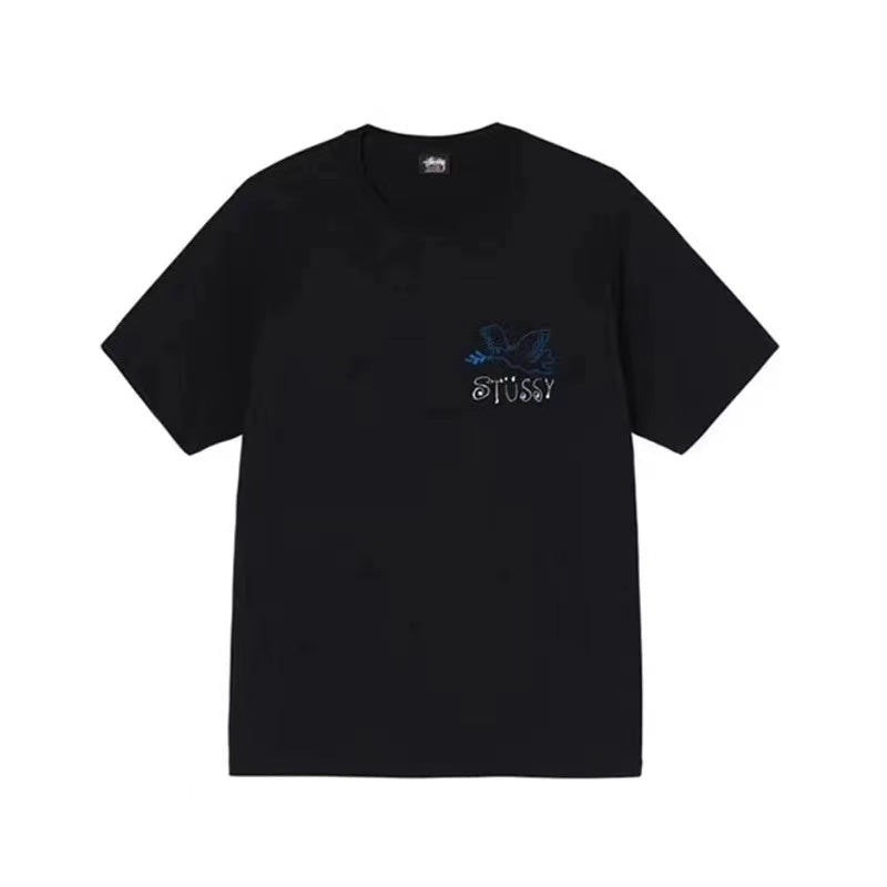 STUSSY FLOWER TEE BLACK