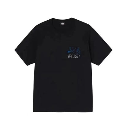 STUSSY FLOWER TEE BLACK