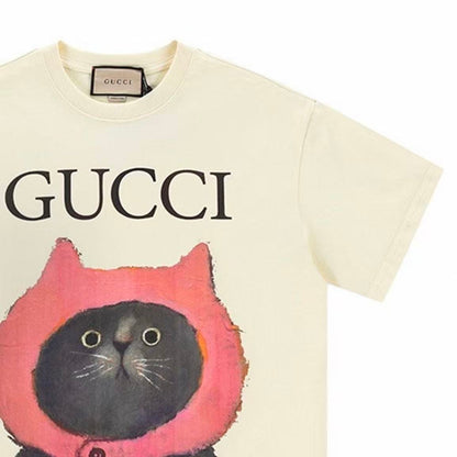 GUCCI 2025 Spring Collection Cute and Fun Short-Sleeved Round-Neck T-Shirt (For Both Men and Women)