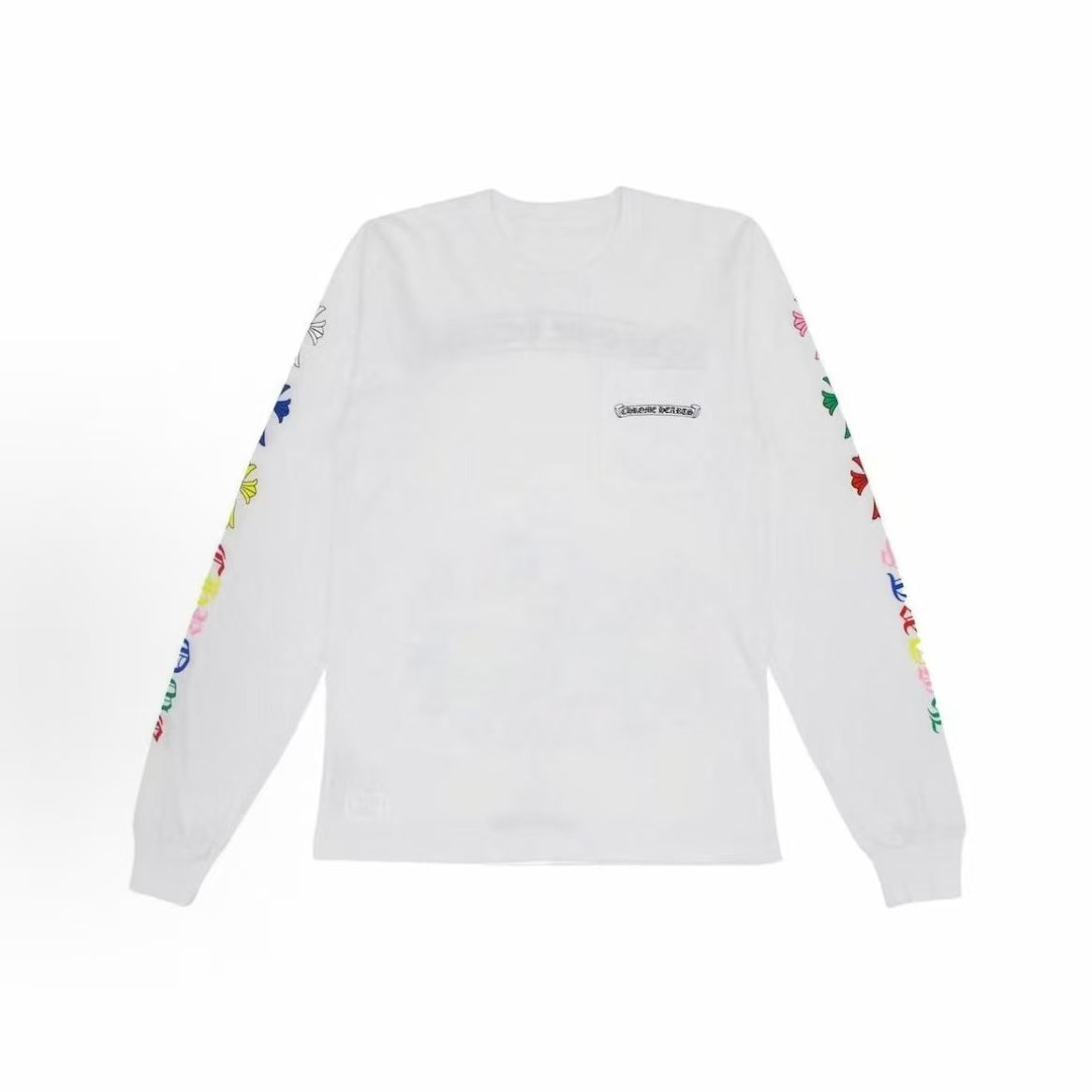 Chrome Hearts FW22 Patterned Letter Embroidery Round-neck Long-sleeved T-shirt (Men's and Women's style)