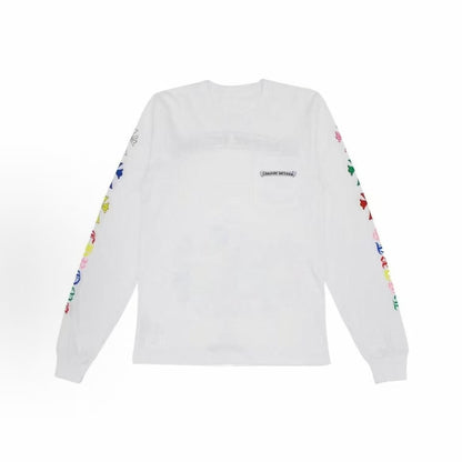 Chrome Hearts FW22 Patterned Letter Embroidery Round-neck Long-sleeved T-shirt (Men's and Women's style)