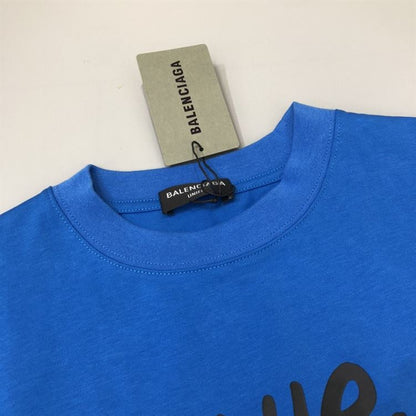 BALENCIAGA MEN’S THE SIMPSONS TM &  20TH TELEVISION T-SHIRT OVERSIZED IN INDIGO – BAS006