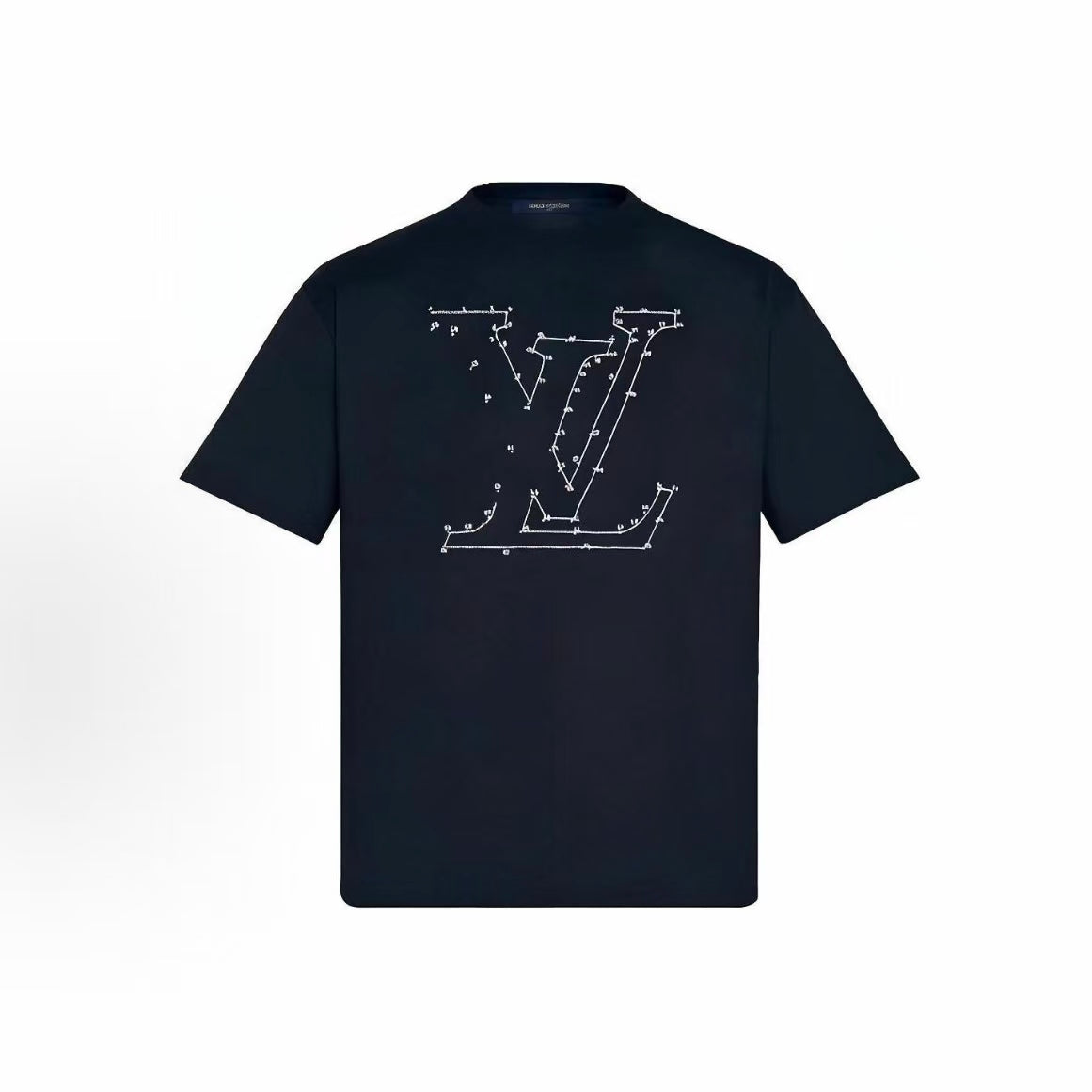 LOUIS VUITTON SS22 Needle-embroidered Printed Embroidery Short-Sleeved T-Shirt for Men - Blue