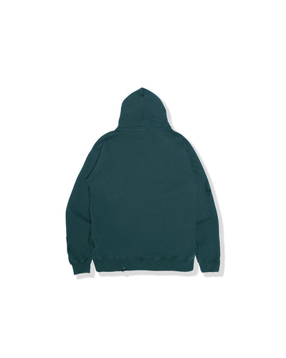 A Bathing Ape Distressed logo hoodie In Deep Jungle