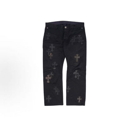 Chrome Hearts Cross Patch Plaid Cotton Pants - Men's Style