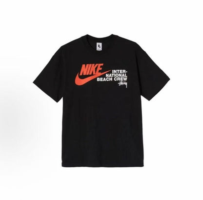 Stussy x Nike US Edition Limited Edition Collaboration Collection - Sport T-Shirt - US Version - Gender-Neutral Couple Style - Black