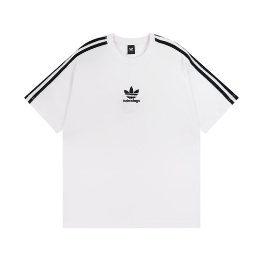 Balenciga jointly  Adidas logo tee BL223018 white