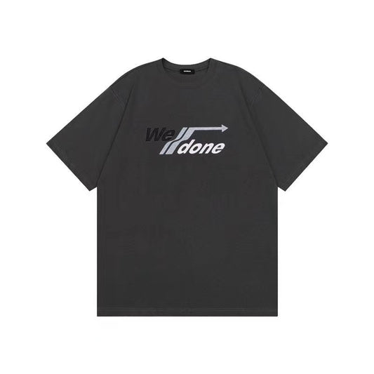 WE11DONE Arrow Logo Washed T-Shirt In Grey