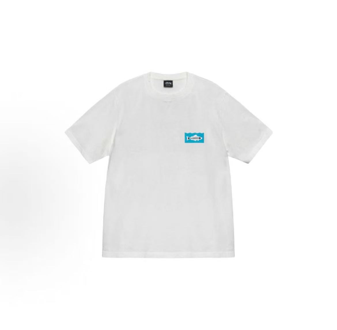 Stussy x Heal the Bay Collaboration Collection SS23 HEAL THE BAY OCEAN PIGMENT DYED TEE - Round-neck letter-printed loose-fitting short-sleeved American retro T-shirt, available for both men and women.