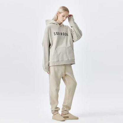 FOG FEAR OF GOD mainline band hoodie casual oversize sweatshirt Sand color