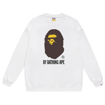 A Bathing Ape Big Logo Print Hoodie White