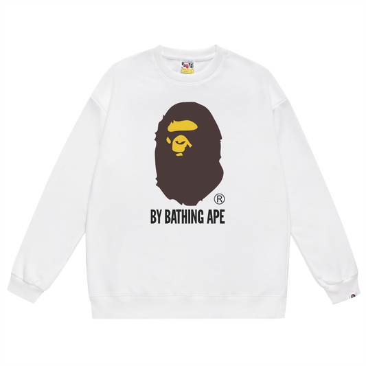 A Bathing Ape Big Logo Print Hoodie White