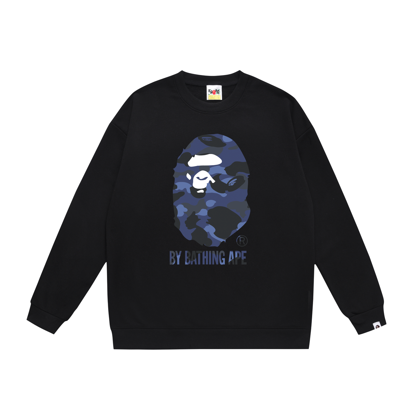 A Bathing Ape Logo Hoodie Black/Blue