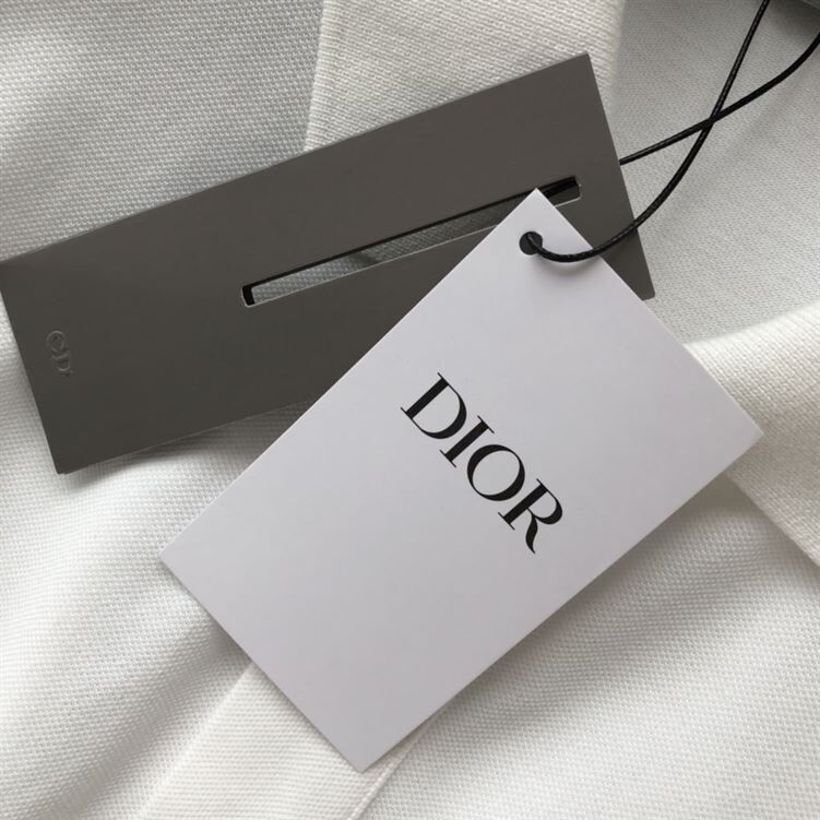 DIOR CD ICON POLO SHIRT WHITE COTTON PIQUÉ – DOT025