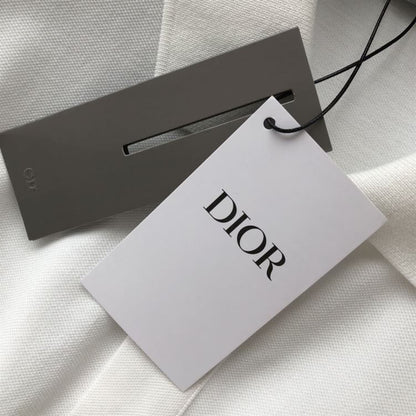 DIOR CD ICON POLO SHIRT WHITE COTTON PIQUÉ – DOT025