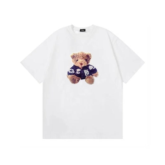 WE11DONE Teddy Bear Print Tee White