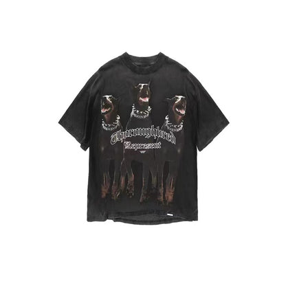 REPRESENT  DOG CREW BLACK TEE