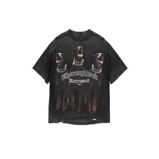 REPRESENT  DOG CREW BLACK TEE