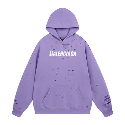 Balenciga logo hoodie BL238001 lilac