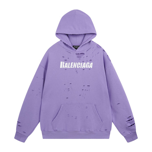 Balenciga logo hoodie BL238001 lilac