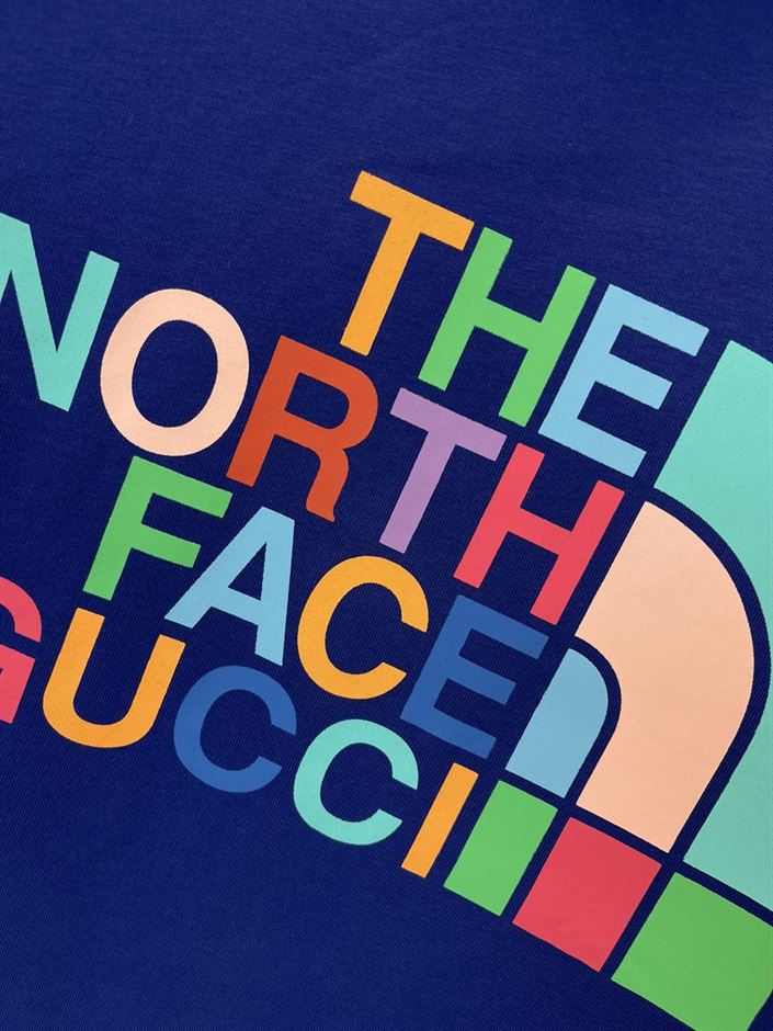 THE NORTH FACE X GUCCI T-SHIRT IN BLUE – GGS025