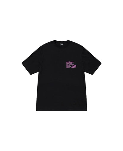 STUSSY DICE PRINT TEE BLACK