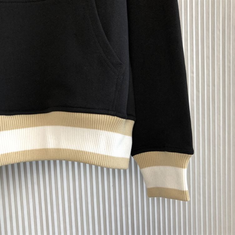 DIOR OVERSIZED HOODED SWEATSHIRT LIGHT BLACK ORGANIC COTTON FLEECE – DOS002