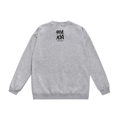 A Bathing Ape Steve Aoki Print Hoodie Grey