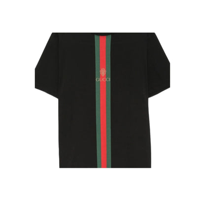 Gucci Generation Series Men's Short-Sleeve Crew-Neck T-Shirt with Logo and Web Stripe Detail