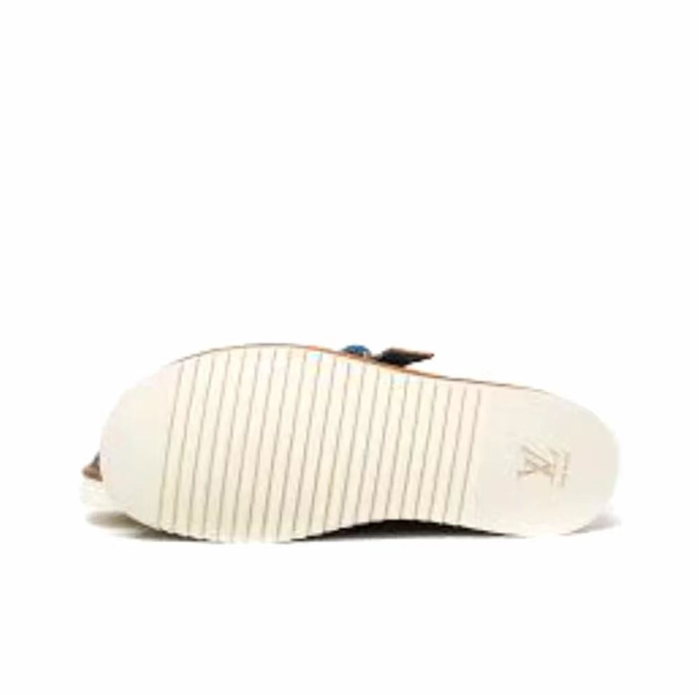 LOUIS VUITTON Cosy denim wear-resistant comfortable overtop slippers men's blue