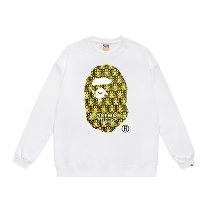 A Bathing Ape Pokemon Print Hoodie White