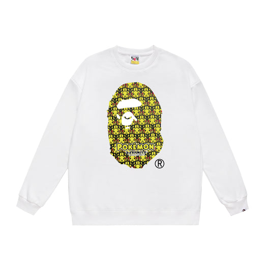 A Bathing Ape Pokemon Print Hoodie White