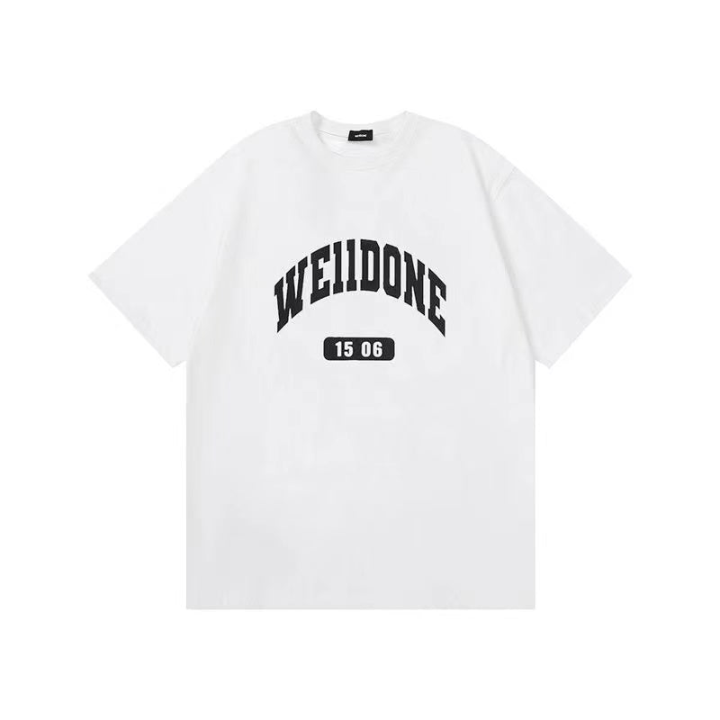 WE11DONE Old School Campus Logo Tee White