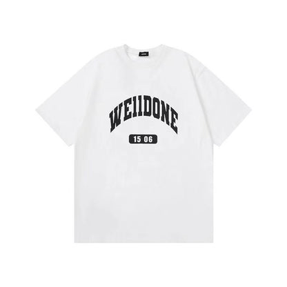 WE11DONE Old School Campus Logo Tee White