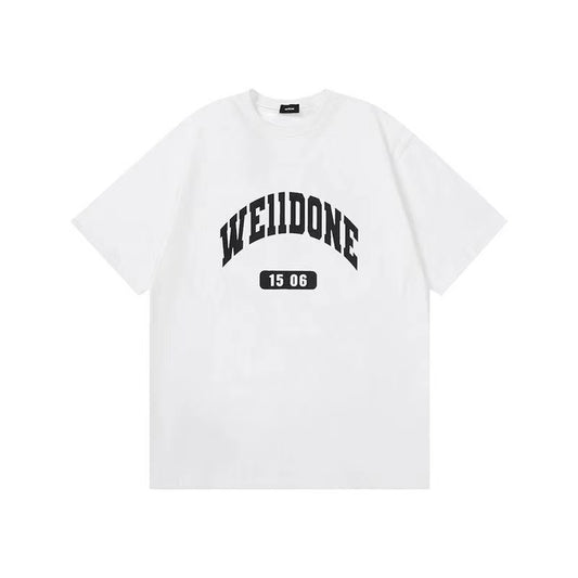 WE11DONE Old School Campus Logo Tee White