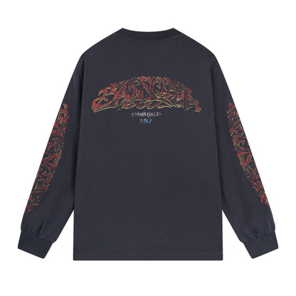 Balenciga fire logo tee p105 2024 dark grey