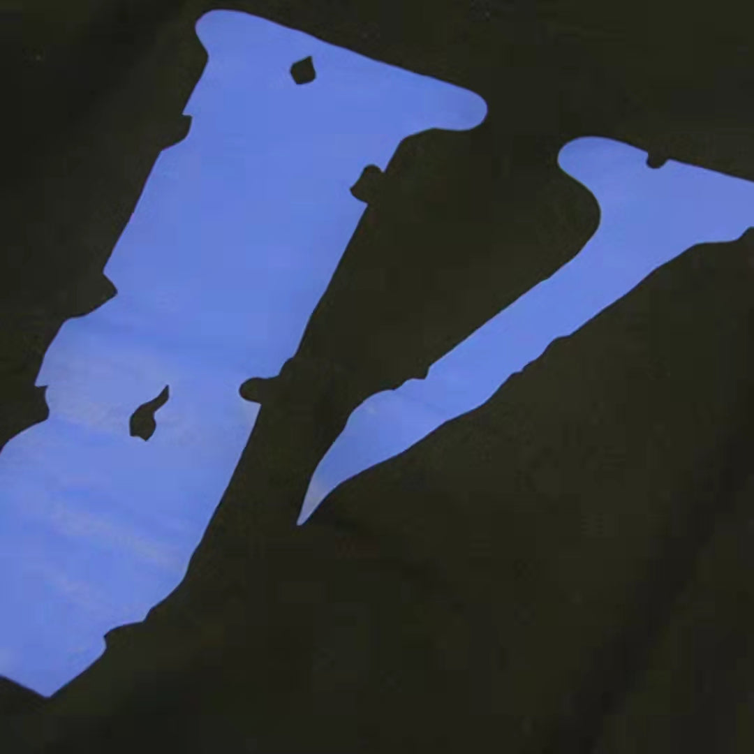 VLONE Logo Print Hoodie Black/Blue