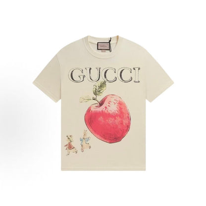 GUCCI - Floral Print Loose-Fitting Short-Sleeved T-Shirt - Men's and Women's style alike
