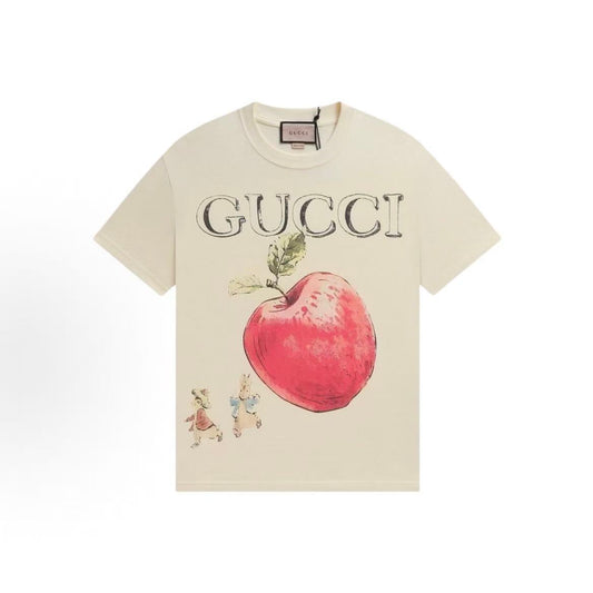 GUCCI - Floral Print Loose-Fitting Short-Sleeved T-Shirt - Men's and Women's style alike