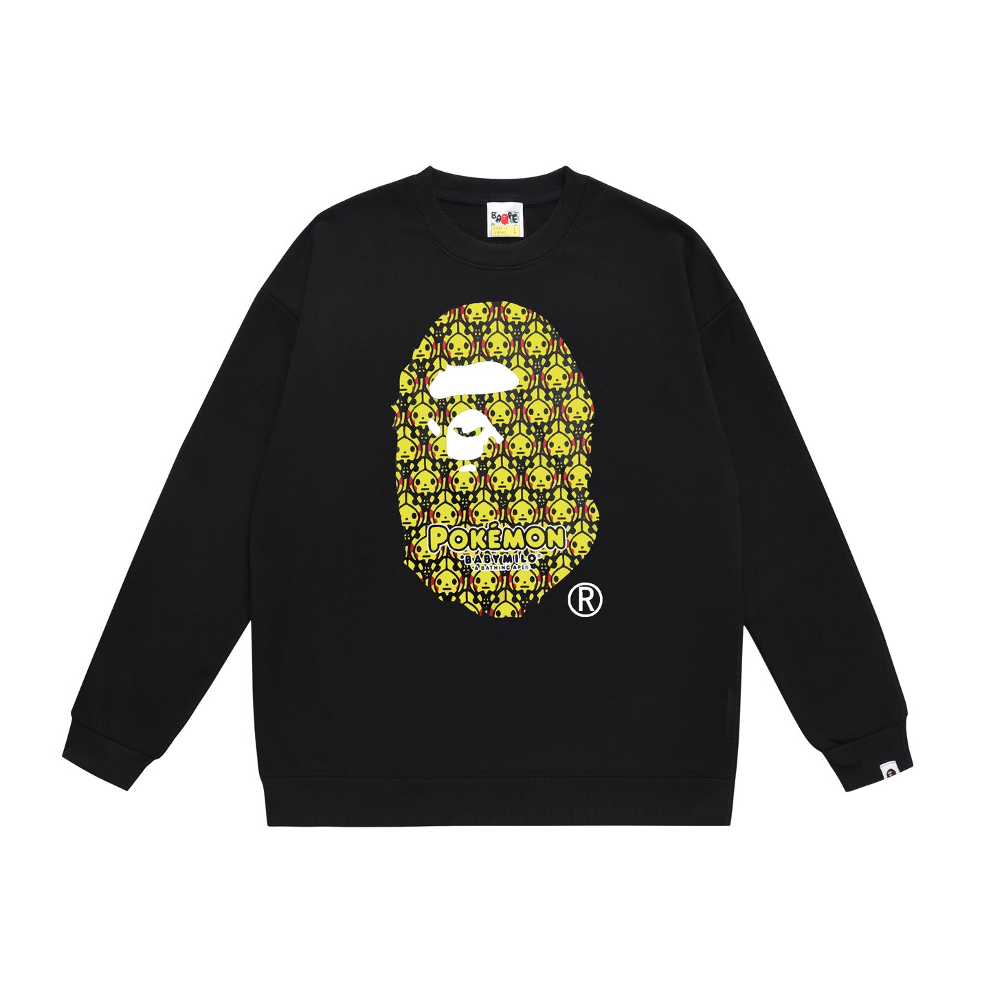 A Bathing Ape Pokemon Print Hoodie Black