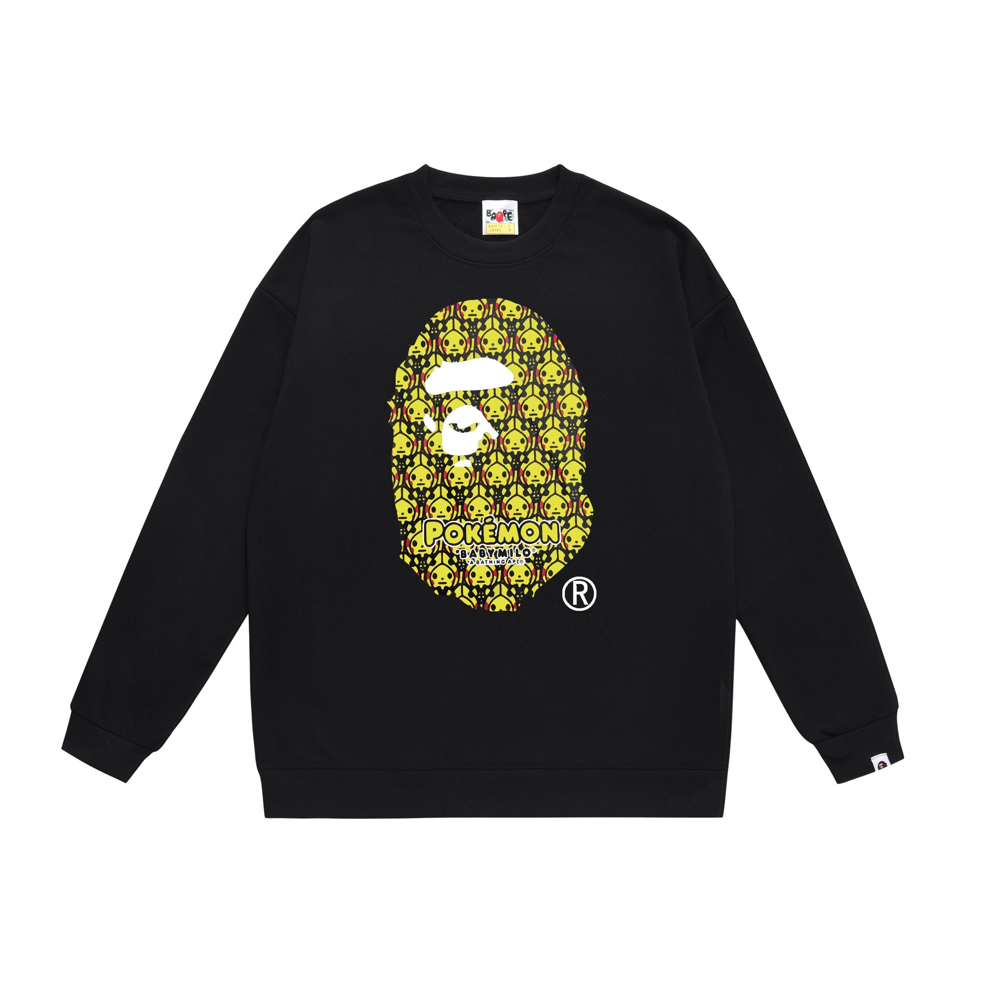 A Bathing Ape Pokemon Print Hoodie Black
