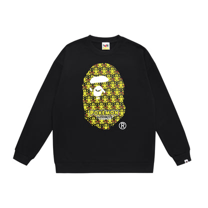 A Bathing Ape Pokemon Print Hoodie Black
