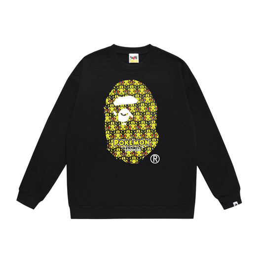 A Bathing Ape Pokemon Print Hoodie Black