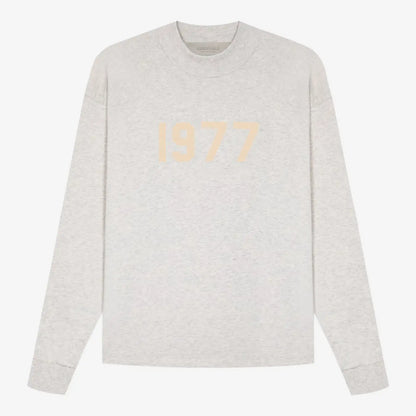 FOG Fear of God 1977 retro leisure bottoming shirt 22 Reunion line long sleeves light grey