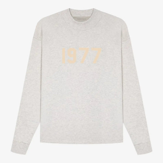 FOG Fear of God 1977 retro leisure bottoming shirt 22 Reunion line long sleeves light grey