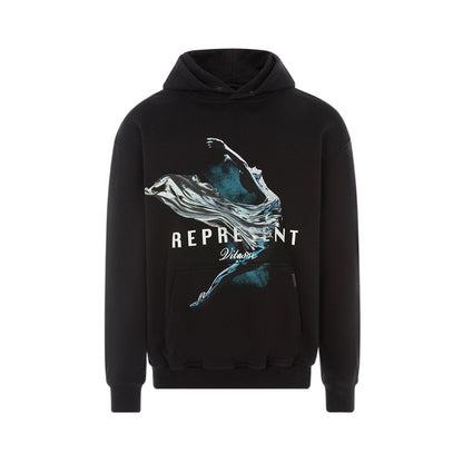 REPRESENT  VITESSE JET BLACK HOODIE